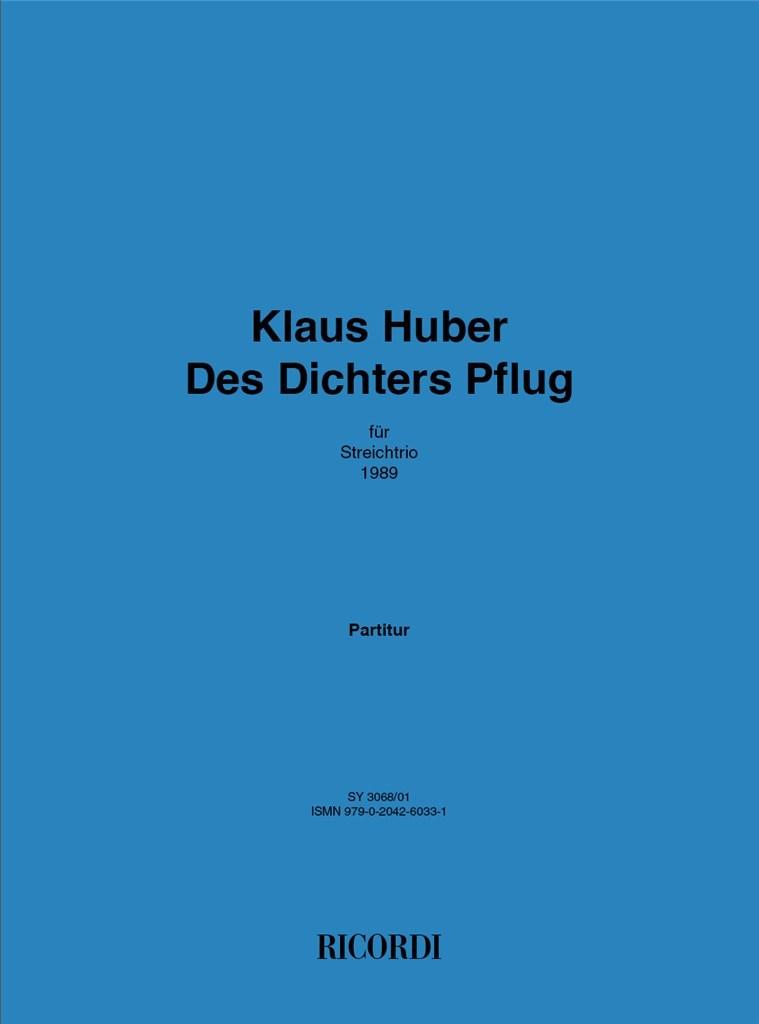 Des Dichters Pflug